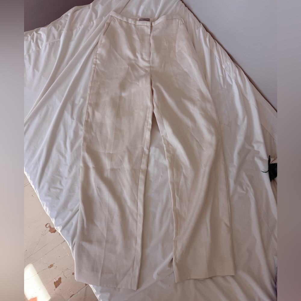 H&M Beige Textured Pants